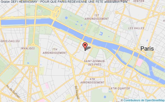 plan association Defi Hemingway - Pour Que Paris Redevienne Une Fete Paris