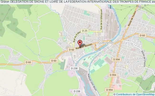 plan association Delegation De Saone Et Loire De La Federation Internationale Des Trompes De France Gueugnon
