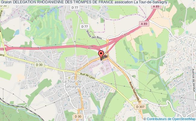plan association Delegation Rhodanienne Des Trompes De France La    Tour-de-Salvagny