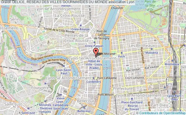 plan association Delice, Reseau Des Villes Gourmandes Du Monde Lyon cedex 01