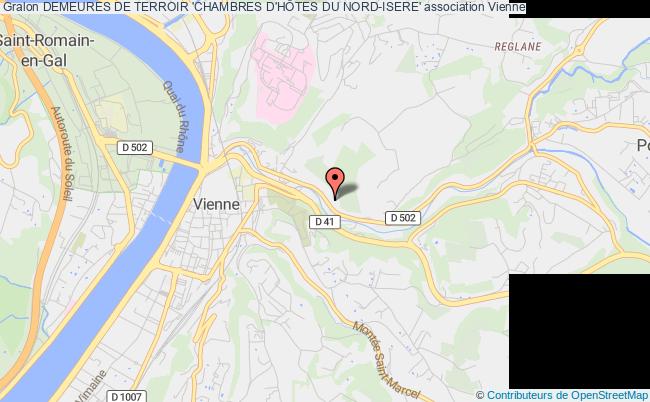 plan association Demeures De Terroir 'chambres D'hÔtes Du Nord-isere' Vienne