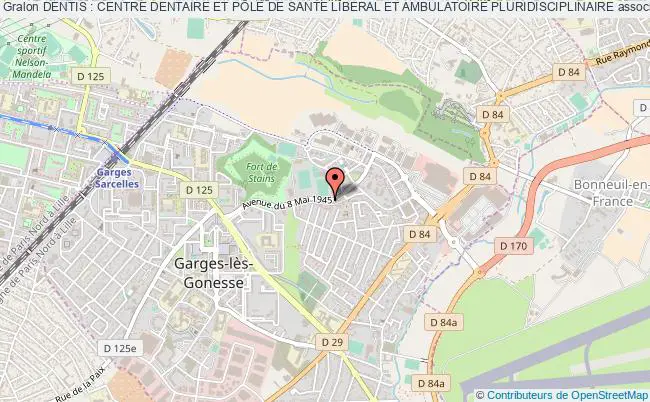plan association Dentis : Centre Dentaire Et PÔle De Sante Liberal Et Ambulatoire Pluridisciplinaire Garges-lès-Gonesse
