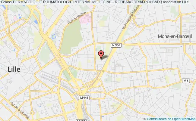 plan association Dermatologie Rhumatologie Internal Medecine - Roubaix (drim-roubaix) Lille