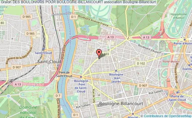 plan association Des Boulonnais Pour Boulogne-billancourt Boulogne-Billancourt