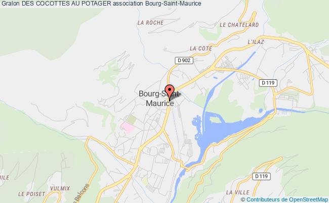 plan association Des Cocottes Au Potager Bourg-Saint-Maurice