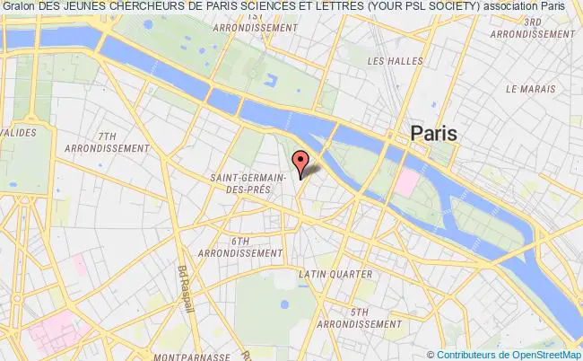 plan association Des Jeunes Chercheurs De Paris Sciences Et Lettres (your Psl Society) Paris