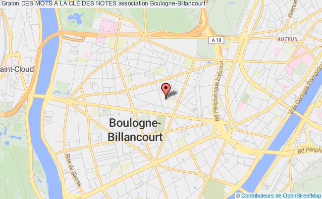 plan association Des Mots À La ClÉ Des Notes Boulogne-Billancourt