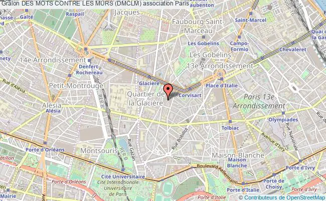 plan association Des Mots Contre Les Murs (dmclm) Paris