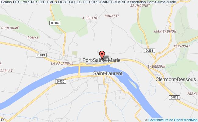 plan association Des Parents D'eleves Des Ecoles De Port-sainte-marie Port-Sainte-Marie