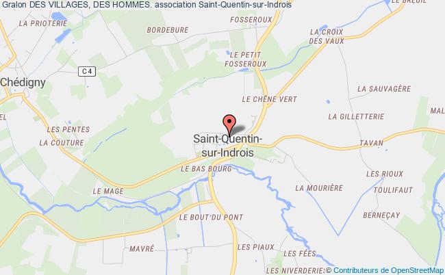 plan association Des Villages, Des Hommes. Saint-Quentin-sur-Indrois