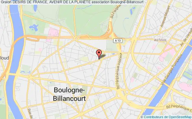 plan association Desirs De France, Avenir De La PlanÈte Boulogne-Billancourt