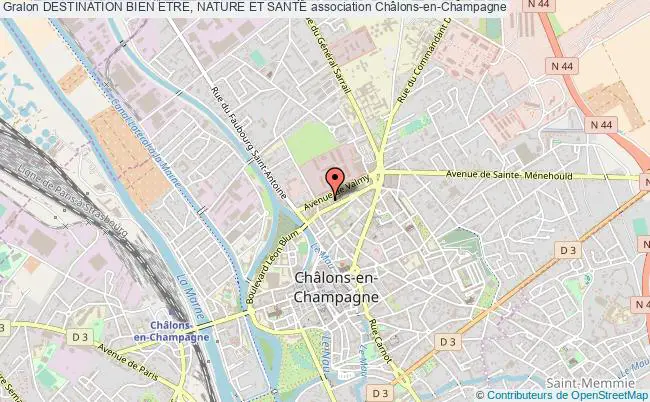 plan association Destination Bien Etre, Nature Et SantÉ Châlons-en-Champagne