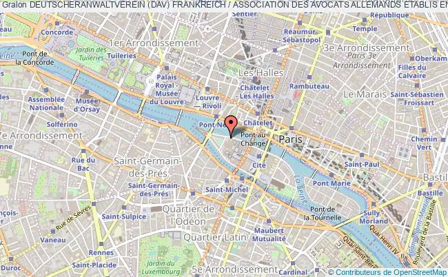 plan association Deutscheranwaltverein (dav) Frankreich / Association Des Avocats Allemands Etablis En France (aaf) Paris