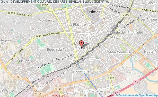 plan association Developpement Culturel Des Arts Sevillans Nîmes