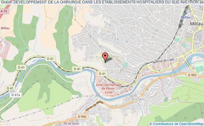 plan association Developpement De La Chirurgie Dans Les Etablissements Hospitaliers Du Sud Aveyron Millau