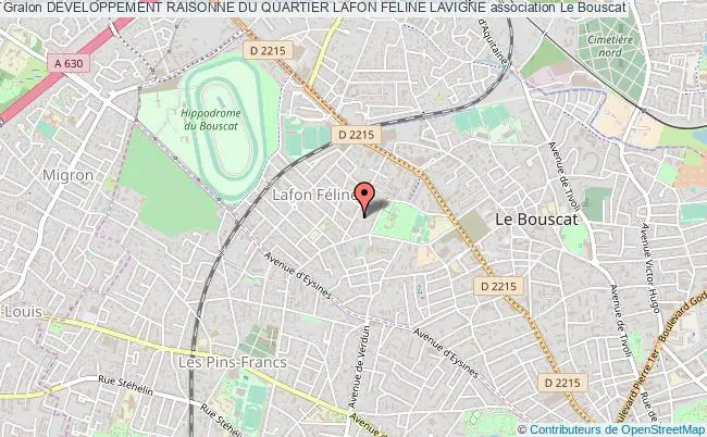 plan association Developpement Raisonne Du Quartier Lafon Feline Lavigne Le Bouscat