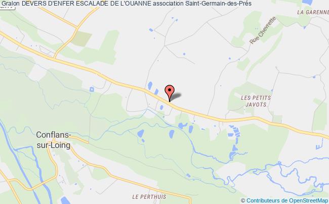 plan association Devers D'enfer Escalade De L'ouanne Saint-Germain-des-Prés