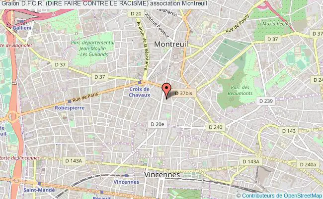plan association D.f.c.r. (dire Faire Contre Le Racisme) Montreuil