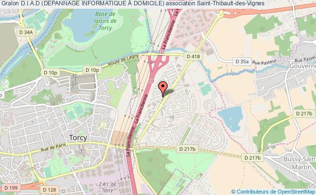 plan association D.i.a.d (depannage Informatique Â Domicile) Saint-Thibault-des-Vignes