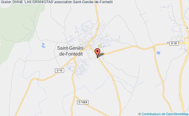 plan association Diane 'las Graniotas' Saint-Geniès-de-Fontedit