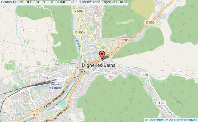 plan association Digne Bleone Peche Competition Digne-les-Bains