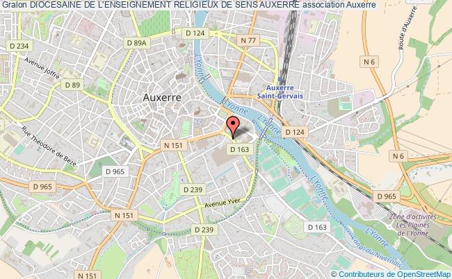 plan association Diocesaine De L'enseignement Religieux De Sens Auxerre Auxerre