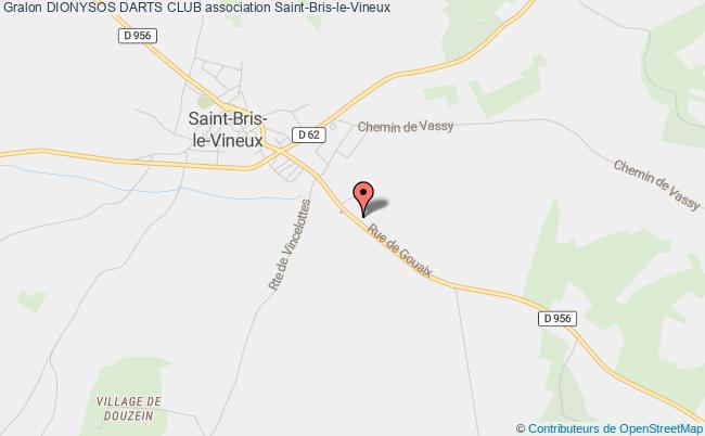 plan association Dionysos Darts Club Saint-Bris-le-Vineux