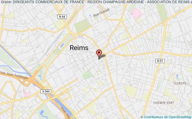plan association Dirigeants Commerciaux De France - Region Champagne-ardenne - Association De Reims Reims