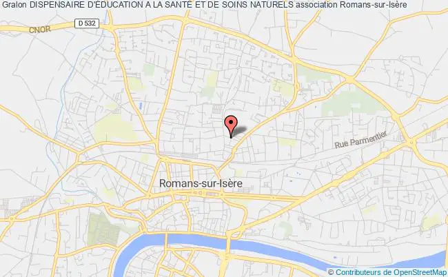 plan association Dispensaire D'Éducation A La SantÉ Et De Soins Naturels Romans-sur-Isère