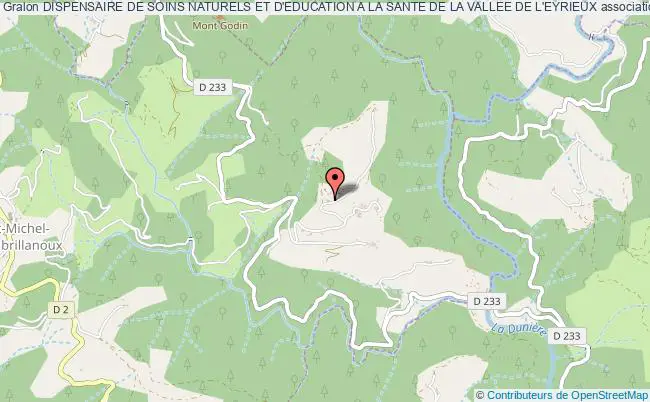 plan association Dispensaire De Soins Naturels Et D'education A La Sante De La Vallee De L'eyrieux Saint-Michel-de-Chabrillanoux