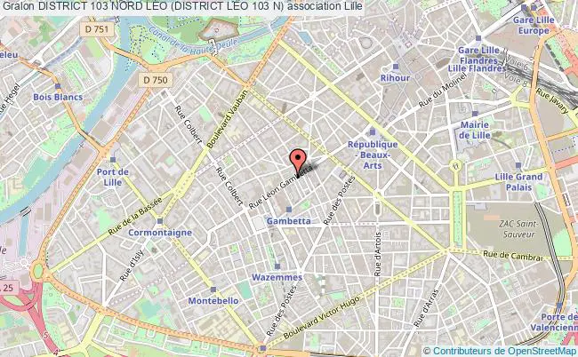 plan association District 103 Nord Leo (district Leo 103 N) Lille
