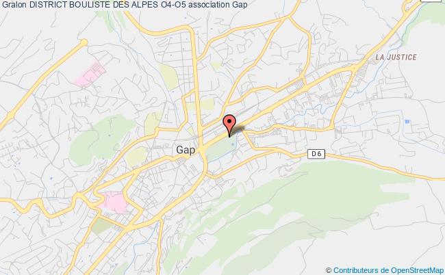 plan association District Bouliste Des Alpes O4-o5 Gap