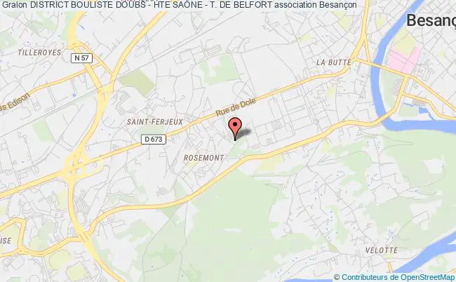 plan association District Bouliste Doubs - Hte SaÔne - T. De Belfort Besançon