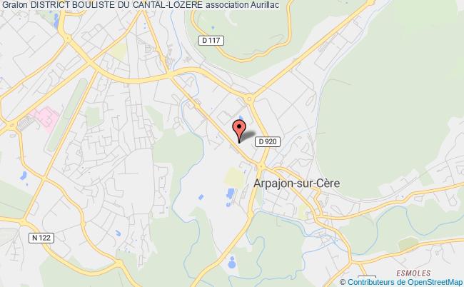 plan association District Bouliste Du Cantal-lozere Aurillac