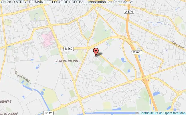 plan association District De Maine Et Loire De Football Les   Ponts-de-Cé Cedex