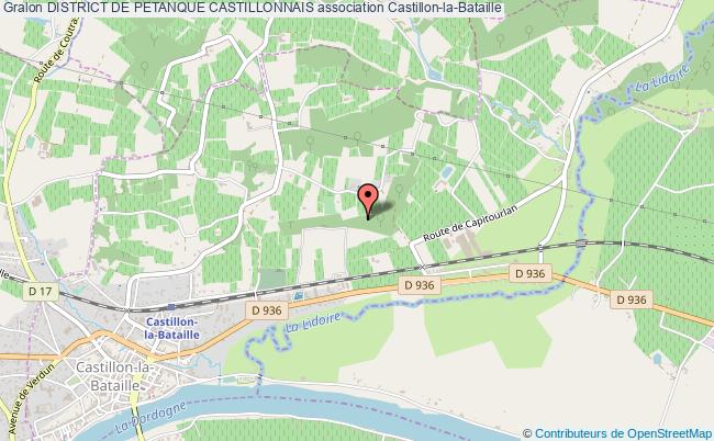 plan association District De Petanque Castillonnais Castillon-la-Bataille