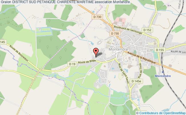 plan association District Sud Petanque Charente Maritime Montendre