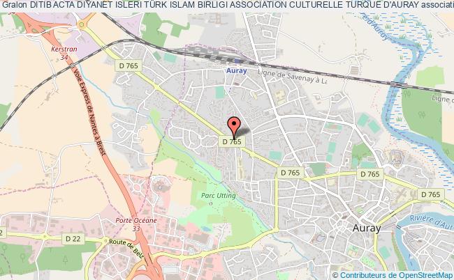 plan association Ditib Acta Diyanet Isleri TÜrk Islam Birligi Association Culturelle Turque D'auray Auray