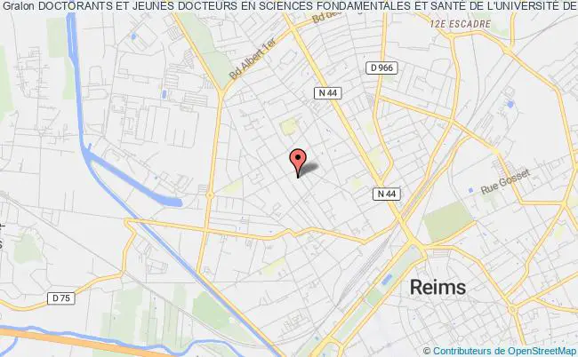 plan association Doctorants Et Jeunes Docteurs En Sciences Fondamentales Et SantÉ De L'universitÉ De Reims Champagne-ardenne Reims