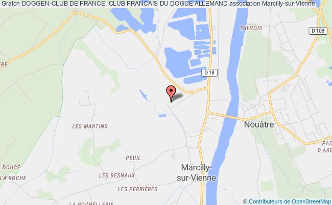 plan association Doggen-club De France, Club Francais Du Dogue Allemand Marcilly-sur-Vienne