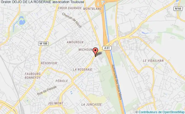 plan association Dojo De La Roseraie Toulouse
