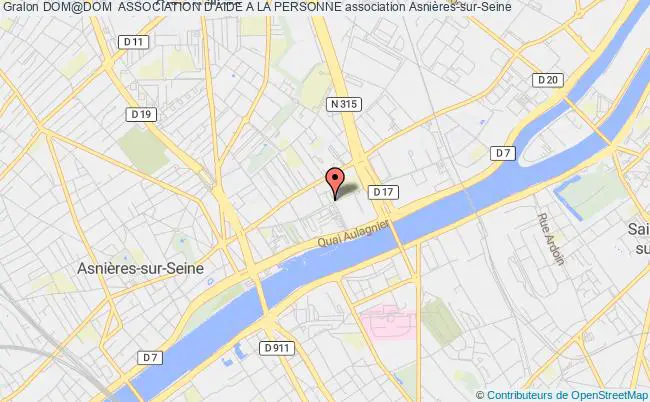 plan association Dom@dom  Association D'aide A La Personne Asnières-sur-Seine