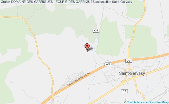 plan association Domaine Des Garrigues , Ecurie Des Garrigues Saint-Gervasy