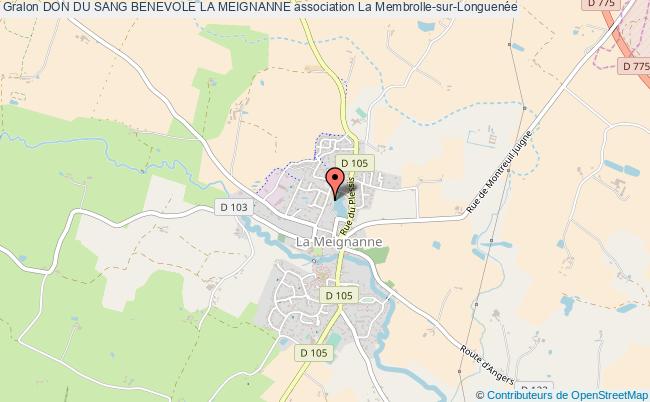plan association Don Du Sang Benevole La Meignanne Longuenée-en-Anjou