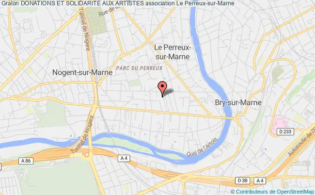plan association Donations Et SolidaritÉ Aux Artistes Le Perreux-sur-Marne