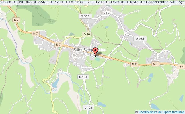 plan association Donneurs De Sang De Saint-symphorien-de-lay Et Communes Ratachees Saint-Symphorien-de-Lay
