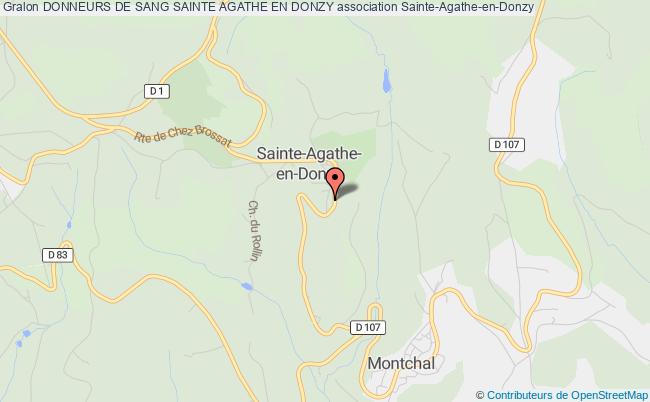 plan association Donneurs De Sang Sainte Agathe En Donzy Sainte-Agathe-en-Donzy