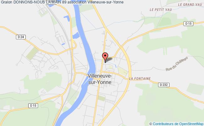 plan association Donnons-nous La Main 89 Villeneuve-sur-Yonne