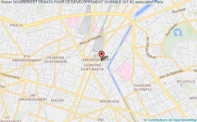 plan association Dossiers Et Debats Pour Le Developpement Durable Dit 4d Paris