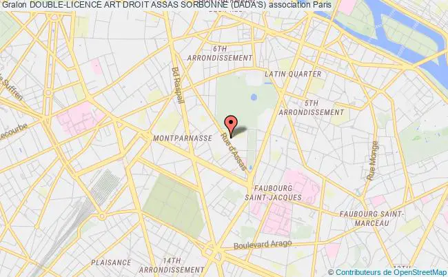 plan association Double-licence Art Droit Assas Sorbonne (dada's) Paris